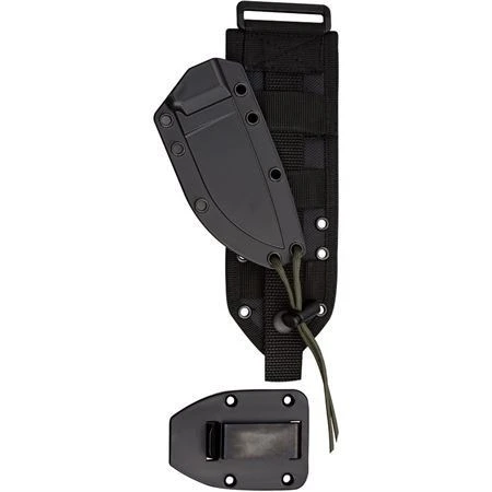 ESEE 3SBMB Model 3 Part Serrated Fixed Blade Knife With Black Linen Micarta Nylon Molle Sheath Handles 4 ESEE 3SBMB Model 3 Part Serrated Fixed Blade Knife With Black Linen Micarta Nylon Molle Sheath Handles - Image 2