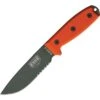 ESEE 4SKOOD Model 4 Part Serrated Fixed Carbon Steel Blade Knife With Orange G-10 Handles 1 ESEE 4SKOOD Model 4 Part Serrated Fixed Carbon Steel Blade Knife With Orange G-10 Handles -ESEE Knife Shop 138135 138164