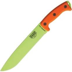 ESEE JUNGLASVG Junglas Fixed Carbon Steel Blade Knife With Orange G-10 Handles