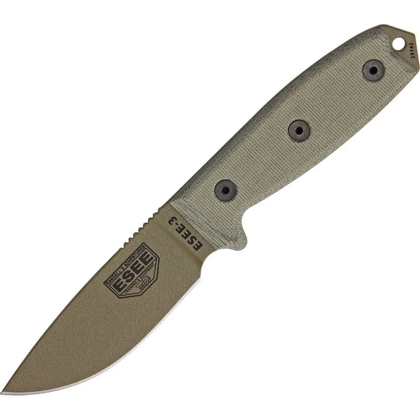 ESEE 3PMBDE Model 3 Plain Edge Fixed Blade Knife 3 ESEE 3PMBDE Model 3 Plain Edge Fixed Blade Knife