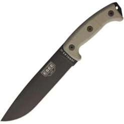 ESEE JUNGLASIIE Junglas II Esee Logo Knife With Green Canvas Micarta Handle