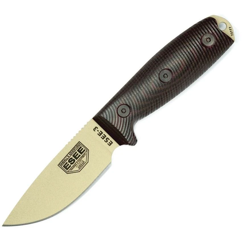 ESEE 3PMDT004 Model 3 3D Fixed Blade Desert 3 ESEE 3PMDT004 Model 3 3D Fixed Blade Desert