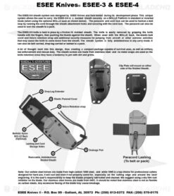 ESEE Knives ESEE-3S-TG-B Knife Black G-10 (3.88" Gray Serr) 7 ESEE Knives ESEE-3S-TG-B Knife Black G-10 (3.88" Gray Serr) -ESEE Knife Shop ESEE 3 4 instruction sheet 4