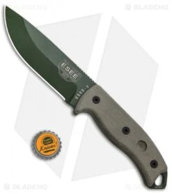 ESEE-5 Survival Fixed Blade Knife W/ Sheath (5.25" Green Plain) ESEE-5P OD 11 ESEE-5 Survival Fixed Blade Knife W/ Sheath (5.25" Green Plain) ESEE-5P OD -ESEE Knife Shop ESEE 5 Survival Fixed Blade Sheath Green Plain ES5PKOOD BHQ 5261 jr bottlecap