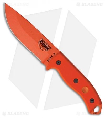 ESEE-5 Survival Fixed Blade Knife W/ Sheath (5.25" Orange) ESEE-5P OR 3 ESEE-5 Survival Fixed Blade Knife W/ Sheath (5.25" Orange) ESEE-5P OR