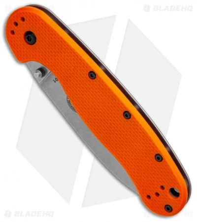 ESEE Avispa Frame Lock Knife Orange (3.5" Stonewash) 4 ESEE Avispa Frame Lock Knife Orange (3.5" Stonewash) - Image 2