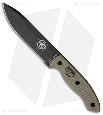 ESEE Knives Hoffman ESEE-CM6 Knife Green G-10 (5.875" Black) 3 ESEE Knives Hoffman ESEE-CM6 Knife Green G-10 (5.875" Black)