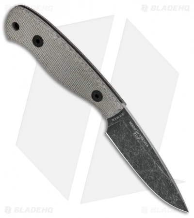 ESEE Camp-Lore Gibson JG3 Bushcraft Fixed Blade Knife (3.5" Black Stonewash) 4 ESEE Camp-Lore Gibson JG3 Bushcraft Fixed Blade Knife (3.5" Black Stonewash) - Image 2