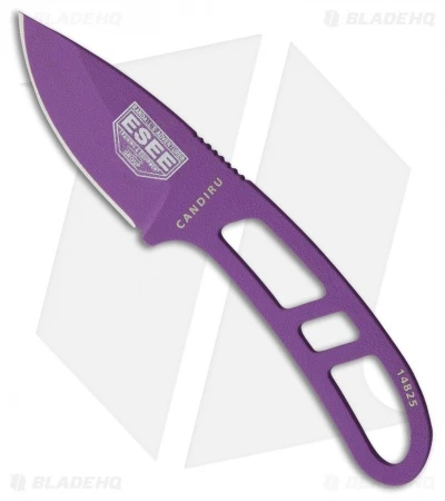 ESEE Candiru Fixed Blade Neck Knife Violet (2" Purple) 3 ESEE Candiru Fixed Blade Neck Knife Violet (2" Purple)