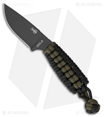 ESEE Knives Izula Black Survival Neck Knife Black/OD Green Cord Wrapped Handle 3 ESEE Knives Izula Black Survival Neck Knife Black/OD Green Cord Wrapped Handle