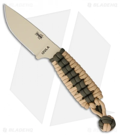 ESEE Knives Izula Tan Survival Neck Knife Tan/OD Green Cord Wrapped Handle 3 ESEE Knives Izula Tan Survival Neck Knife Tan/OD Green Cord Wrapped Handle