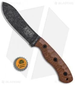 ESEE JG5 Fixed Blade Knife Brown Micarta (4.8" Black Oxide) 9 ESEE JG5 Fixed Blade Knife Brown Micarta (4.8" Black Oxide) -ESEE Knife Shop ESEE JG5 Brown Micarta Black Oxide ESJG5 BHQ 88556 jr bottlecap