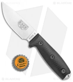 ESEE Knives ESEE-3 Fixed Blade Knife 3D Black G-10 (3.88" Stonewash S35VN) 10 ESEE Knives ESEE-3 Fixed Blade Knife 3D Black G-10 (3.88" Stonewash S35VN) -ESEE Knife Shop ESEE Knives ESEE 3 3D Black G 10 SW 3PM35V 001 BHQ 105729 LS Bottlecap