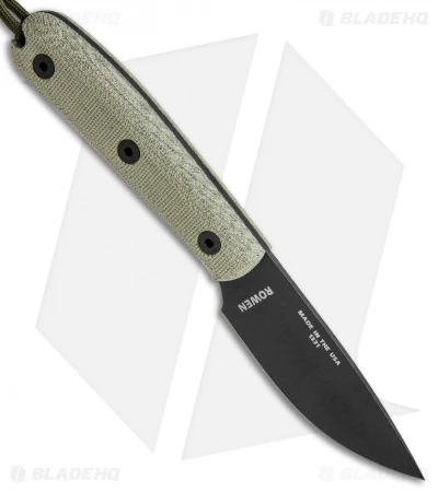 ESEE Knives ESEE-3HM Fixed Blade Knife Tan Micarta (3.6" Black) 4 ESEE Knives ESEE-3HM Fixed Blade Knife Tan Micarta (3.6" Black) - Image 2