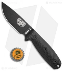 ESEE Knives ESEE-3PMB-001 Fixed Blade Knife Black G-10 (3.88" Black) 11 ESEE Knives ESEE-3PMB-001 Fixed Blade Knife Black G-10 (3.88" Black) -ESEE Knife Shop ESEE Knives ESEE 3PMB 001 Black G 10 Black BHQ 105741 jr bottlecap