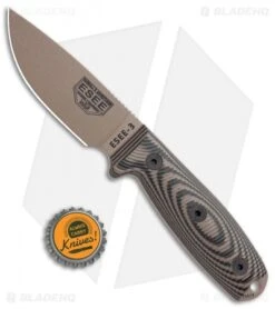 ESEE Knives ESEE-3PMDE-005 Fixed Blade Knife Coyote/Black G-10 (3.9" DE) 11 ESEE Knives ESEE-3PMDE-005 Fixed Blade Knife Coyote/Black G-10 (3.9" DE) -ESEE Knife Shop ESEE Knives ESEE 3PMDE 005 Coyote Black G 10 Tan BHQ 105754 jr bottlecap