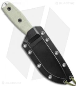 ESEE Knives ESEE-4 Fixed Blade Knife Gray Micarta (4.5" Stonewash S35VN) -ESEE Knife Shop ESEE Knives ESEE 4 Gray Micarta SW ESEE 4P35V BHQ 118459 jr sheath