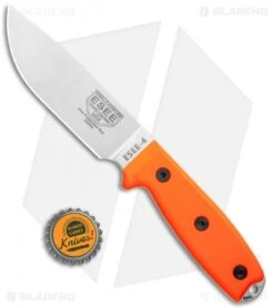ESEE Knives ESEE-4 Fixed Blade Knife Orange G-10 (4.5" Stonewash S35VN) 9 ESEE Knives ESEE-4 Fixed Blade Knife Orange G-10 (4.5" Stonewash S35VN) -ESEE Knife Shop ESEE Knives ESEE 4 Orange G 10 SW ESEE 4P35V OR BHQ 118460 jr bottlecap