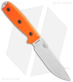 ESEE Knives ESEE-4 Fixed Blade Knife Orange G-10 (4.5" Stonewash S35VN) 7 ESEE Knives ESEE-4 Fixed Blade Knife Orange G-10 (4.5" Stonewash S35VN) -ESEE Knife Shop ESEE Knives ESEE 4 Orange G 10 SW ESEE 4P35V OR BHQ 118460 jr spine