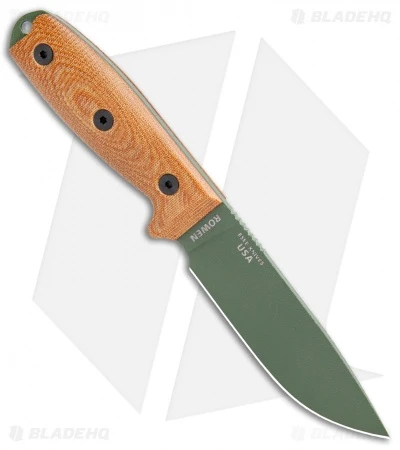 ESEE Knives ESEE-4POD-011 Fixed Blade Knife 3D Natural Micarta (4.5" OD Green) 4 ESEE Knives ESEE-4POD-011 Fixed Blade Knife 3D Natural Micarta (4.5" OD Green) - Image 2