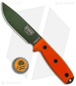 ESEE Knives ESEE-4P-OD Fixed Blade Knife (4.5" OD Green) -ESEE Knife Shop ESEE Knives ESEE 4P OD Fixed Blade Knife Orange OD Green BHQ 4173 jr bottlecap