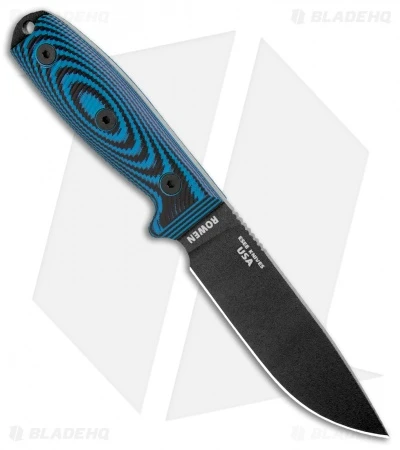 ESEE Knives ESEE 4 Fixed Blade Knife Blue/Black 3D G-10 (4.5" Black) 4 ESEE Knives ESEE 4 Fixed Blade Knife Blue/Black 3D G-10 (4.5" Black) - Image 2