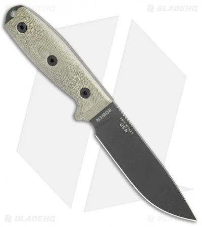 ESEE Knives ESEE-4PB-017 Fixed Blade Knife Natural 3D Micarta (4.5" OD Green) 4 ESEE Knives ESEE-4PB-017 Fixed Blade Knife Natural 3D Micarta (4.5" OD Green) - Image 2