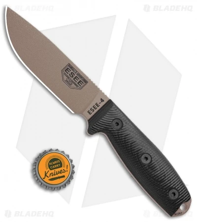 ESEE Knives ESEE-4PDE-001 Fixed Blade Knife Black 3D G-10 (4.5" Dark Earth) 6 ESEE Knives ESEE-4PDE-001 Fixed Blade Knife Black 3D G-10 (4.5" Dark Earth) - Image 4