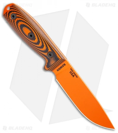 ESEE Knives ESEE-4POR-006 Fixed Blade Knife Orange / Black 3D G-10 (4.5" Orange) 4 ESEE Knives ESEE-4POR-006 Fixed Blade Knife Orange / Black 3D G-10 (4.5" Orange) - Image 2