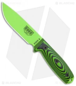 ESEE Knives ESEE-4PVG-007 Fixed Blade Knife Green / Black 3D G-10 (4.5" Green)