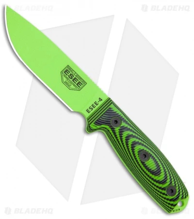 ESEE Knives ESEE-4PVG-007 Fixed Blade Knife Green / Black 3D G-10 (4.5" Green) 3 ESEE Knives ESEE-4PVG-007 Fixed Blade Knife Green / Black 3D G-10 (4.5" Green)