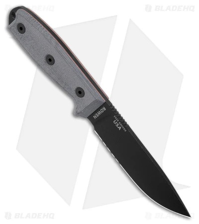 ESEE Knives ESEE-4S-KO Knife (4.5" Black Serr) *No Sheathing* 4 ESEE Knives ESEE-4S-KO Knife (4.5" Black Serr) *No Sheathing* - Image 2