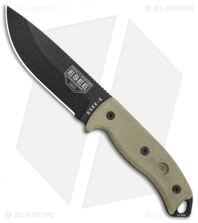 ESEE Knives ESEE-5P-KO-BK Fixed Blade Knife (5.25" Black) *No Sheathing* 3 ESEE Knives ESEE-5P-KO-BK Fixed Blade Knife (5.25" Black) *No Sheathing*