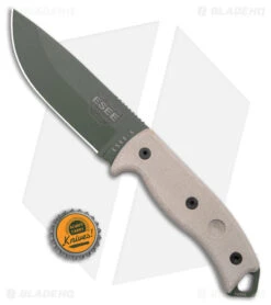 ESEE Knives ESEE-5P-KO-OD Fixed Blade Knife (5.25" OD Green) *No Sheathing* 7 ESEE Knives ESEE-5P-KO-OD Fixed Blade Knife (5.25" OD Green) *No Sheathing* -ESEE Knife Shop ESEE Knives ESEE 5P KO OD Fixed Blade Knife OD Green BHQ 46296 jr bottlecap