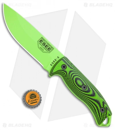 ESEE Knives ESEE-5PVG-007 Fixed Blade Knife Green/Black 3D G-10 (5.25" Green) 7 ESEE Knives ESEE-5PVG-007 Fixed Blade Knife Green/Black 3D G-10 (5.25" Green) - Image 5