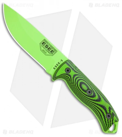 ESEE Knives ESEE-5PVG-007 Fixed Blade Knife Green/Black 3D G-10 (5.25" Green) 3 ESEE Knives ESEE-5PVG-007 Fixed Blade Knife Green/Black 3D G-10 (5.25" Green)