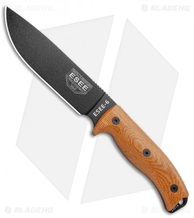 ESEE Knives ESEE-6PB-011 Fixed Blade Knife Natural 3D Micarta (6.5" Black) 3 ESEE Knives ESEE-6PB-011 Fixed Blade Knife Natural 3D Micarta (6.5" Black)