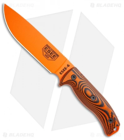 ESEE Knives ESEE-6POR-006 Fixed Blade Knife Orange/Black 3D G-10 (6.5" Orange) 3 ESEE Knives ESEE-6POR-006 Fixed Blade Knife Orange/Black 3D G-10 (6.5" Orange)