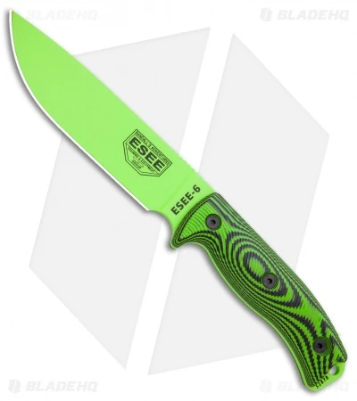 ESEE Knives ESEE-6PVG-007 Fixed Blade Knife Green/Black 3D G-10 (6.5" Green) 3 ESEE Knives ESEE-6PVG-007 Fixed Blade Knife Green/Black 3D G-10 (6.5" Green)