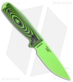 ESEE Knives ESEE-3PMVG-007 Fixed Blade Knife Neon Green/Black G-10 (3.9" Green) 8 ESEE Knives ESEE-3PMVG-007 Fixed Blade Knife Neon Green/Black G-10 (3.9" Green) -ESEE Knife Shop ESEE Knives Esee 3PMVG 007 Neon Green Black Green BHQ 105761 jr spine