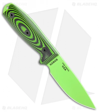 ESEE Knives ESEE-3PMVG-007 Fixed Blade Knife Neon Green/Black G-10 (3.9" Green) 4 ESEE Knives ESEE-3PMVG-007 Fixed Blade Knife Neon Green/Black G-10 (3.9" Green) - Image 2