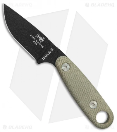 ESEE Knives Izula-II Black Survival Concealed Carry Neck Knife + Sheath 3 ESEE Knives Izula-II Black Survival Concealed Carry Neck Knife + Sheath