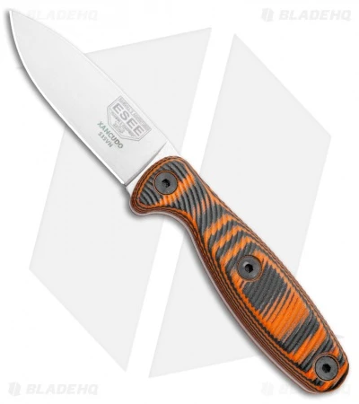 ESEE Knives Xancudo Fixed Blade Knife 3D Orange G-10 (3" Stonewash S35VN) 3 ESEE Knives Xancudo Fixed Blade Knife 3D Orange G-10 (3" Stonewash S35VN)