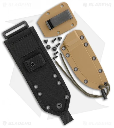 ESEE Knives ESEE-4 Coyote Tan Sheath + Clip Plate + MOLLE Back 3 ESEE Knives ESEE-4 Coyote Tan Sheath + Clip Plate + MOLLE Back