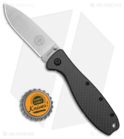ESEE Zancudo Frame Lock Knife Black G-10/Carbon Fiber (2.94" D2 Stonewash) -ESEE Knife Shop ESEE Zancudo FL Black G 10 CF D2 SW BHQ 50094 jr bottlecap