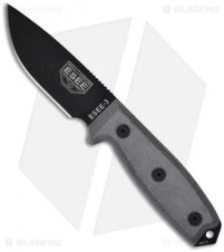 ESEE Knives ESEE-3P-MB-B Knife Black Sheath & MOLLE Back (3.88" Black)