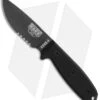 ESEE Knives ESEE-3S-TG-B Knife Black G-10 (3.88" Gray Serr) 2 ESEE Knives ESEE-3S-TG-B Knife Black G-10 (3.88" Gray Serr) -ESEE Knife Shop esee 3s tg b black serrated fixed