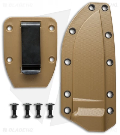 ESEE Knives ESEE-4 Molded Sheath + Clip Plate (Coyote Brown) 3 ESEE Knives ESEE-4 Molded Sheath + Clip Plate (Coyote Brown)
