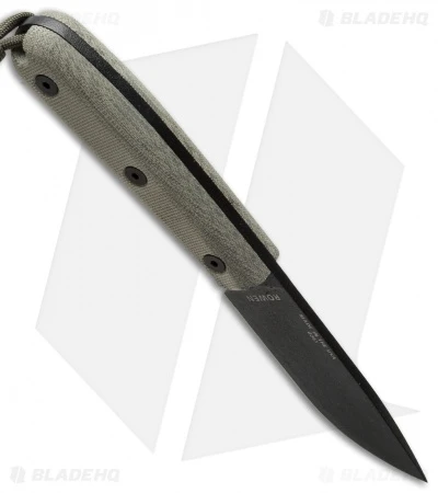 ESEE Knives ESEE-4HM Fixed Blade Knife Tan Micarta (4.38" Black) 4 ESEE Knives ESEE-4HM Fixed Blade Knife Tan Micarta (4.38" Black) - Image 2