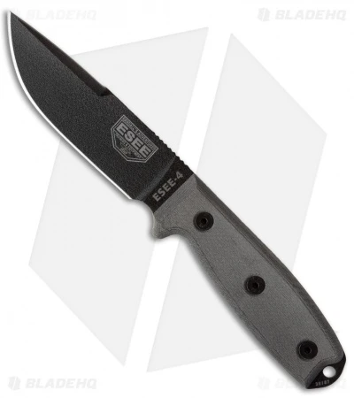 ESEE Knives ESEE-4P-CP Clip Point Knife (4.5" Black) 3 ESEE Knives ESEE-4P-CP Clip Point Knife (4.5" Black)